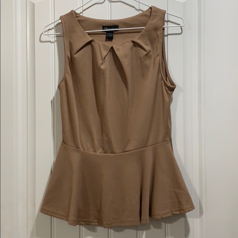 Biege peplum top
